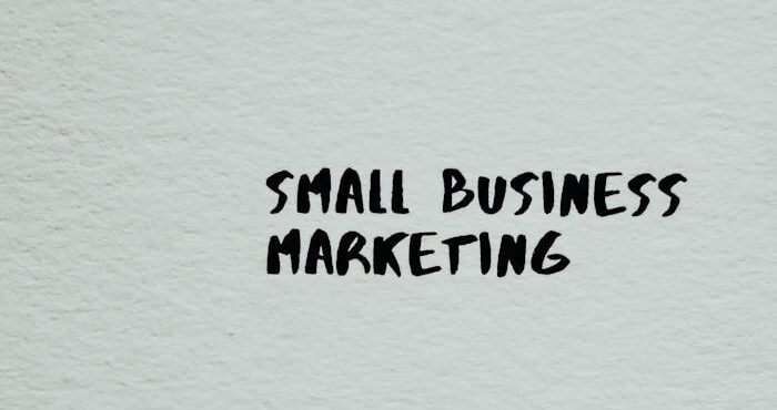 Crafting Captivating Headlines: Your awesome post title goes here Text reading 'Small Business Marketing' on a textured background, perfect for business and marketing themes.